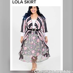 WOMENS Lace Lularoe Lola multi colored skirt NWOT